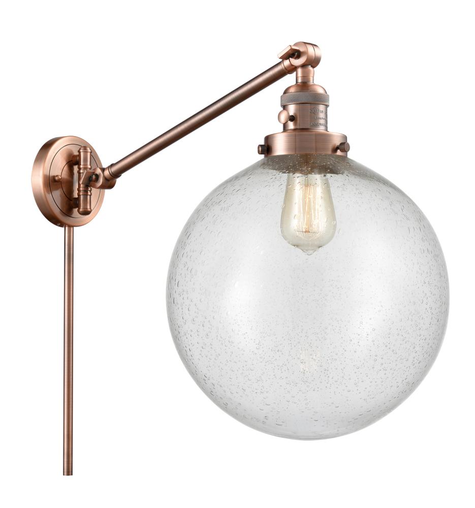 Beacon - 1 Light - 12 inch - Antique Copper -Adjustable Swing Arm
