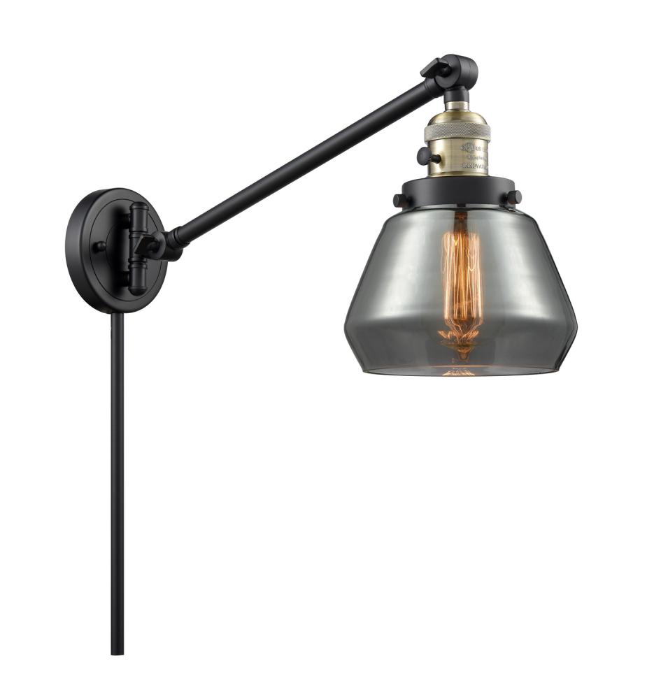 Fulton - 1 Light - 8 inch - Black Antique Brass -Adjustable Swing Arm