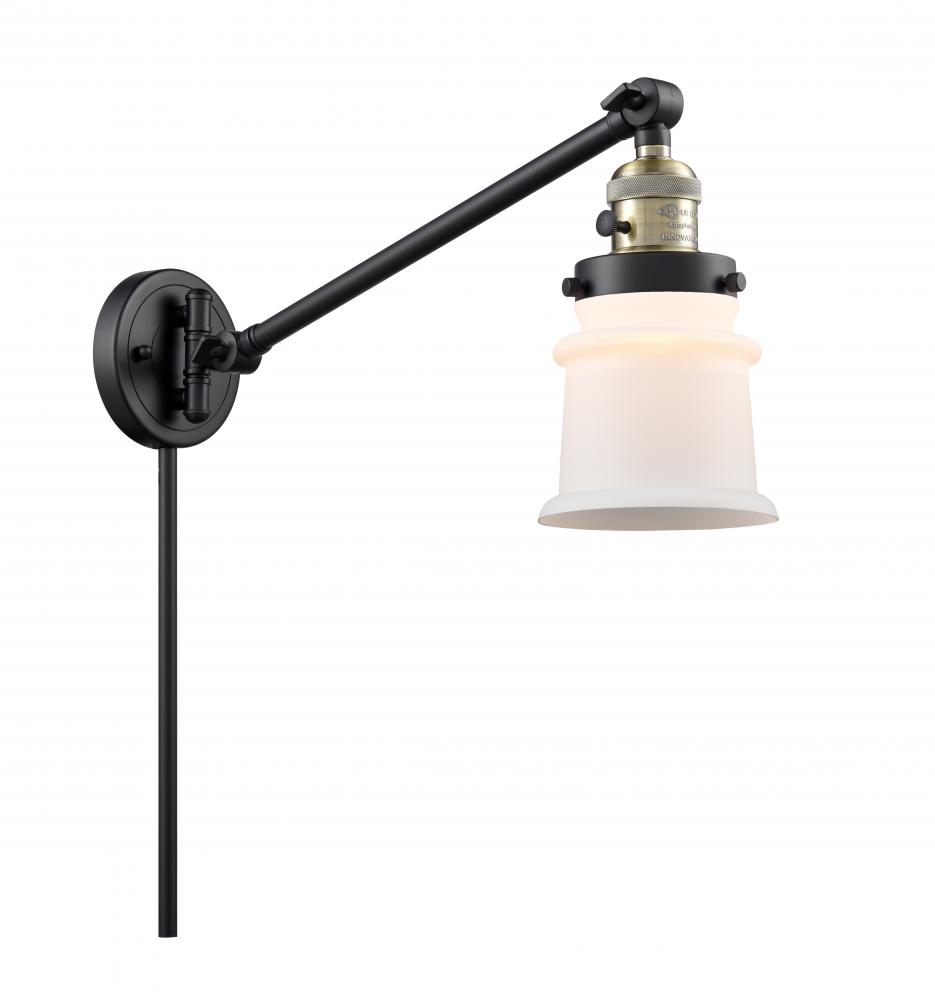 Canton - 1 Light - 8 inch - Black Antique Brass -Adjustable Swing Arm