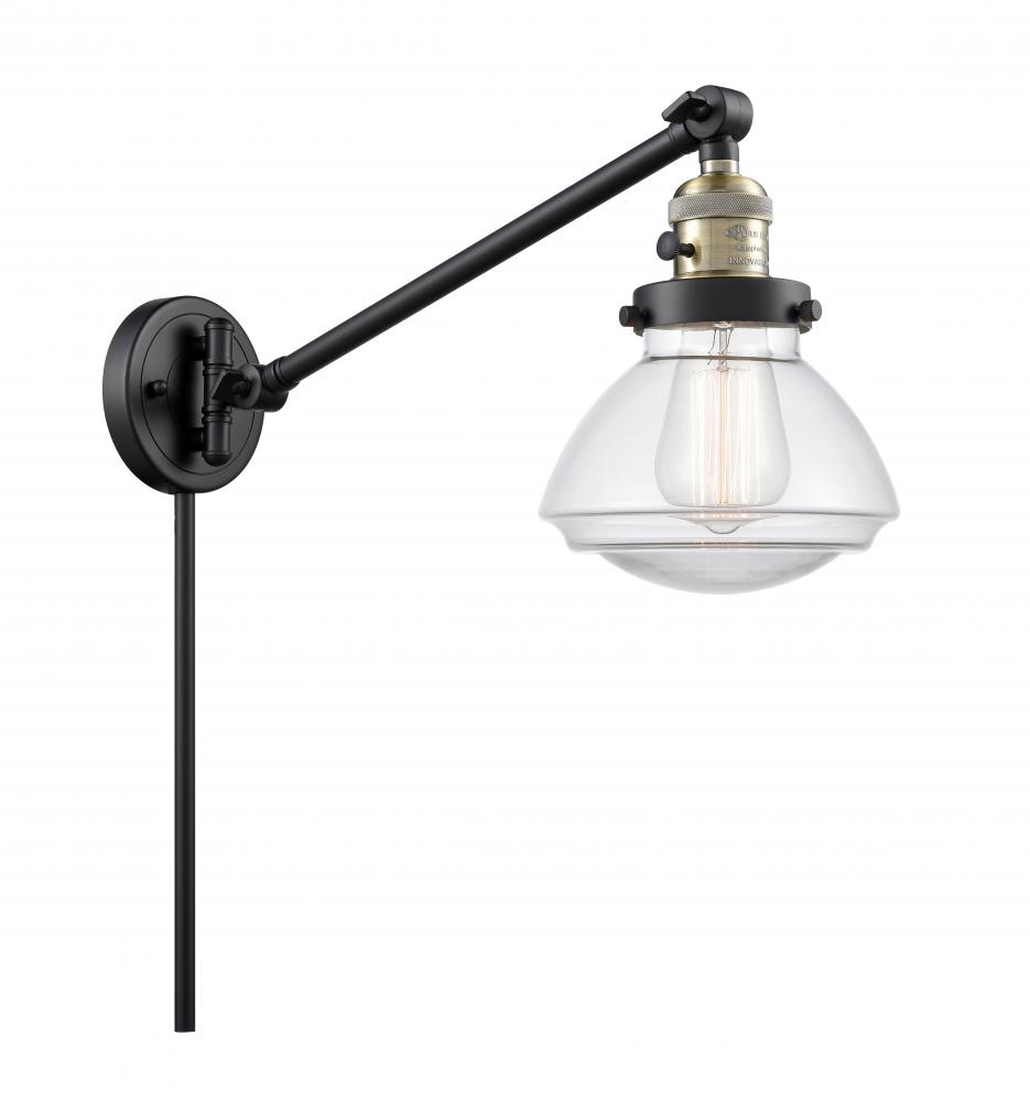 Olean - 1 Light - 9 inch - Black Antique Brass -Adjustable Swing Arm