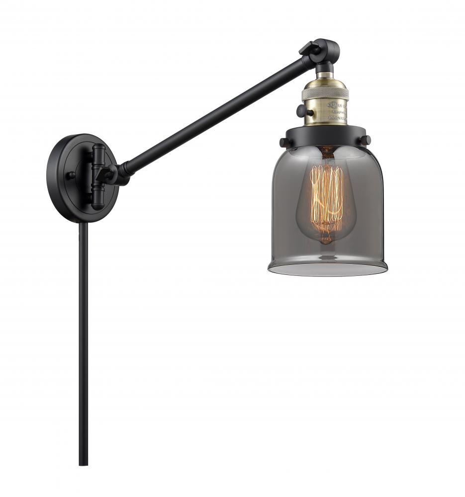 Bell - 1 Light - 8 inch - Black Antique Brass -Adjustable Swing Arm