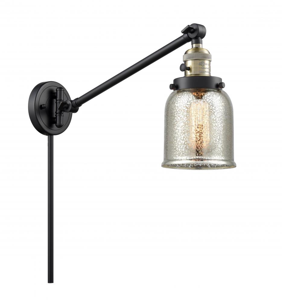 Bell - 1 Light - 8 inch - Black Antique Brass -Adjustable Swing Arm