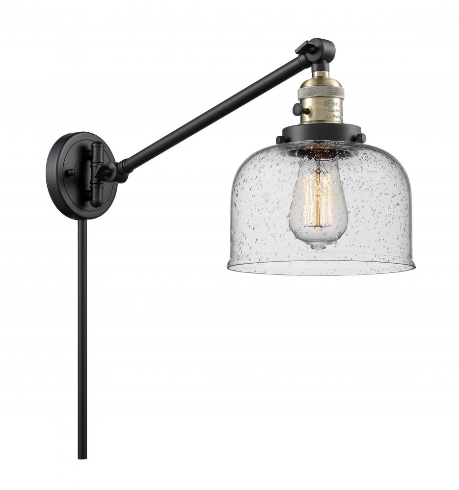 Bell - 1 Light - 8 inch - Black Antique Brass -Adjustable Swing Arm