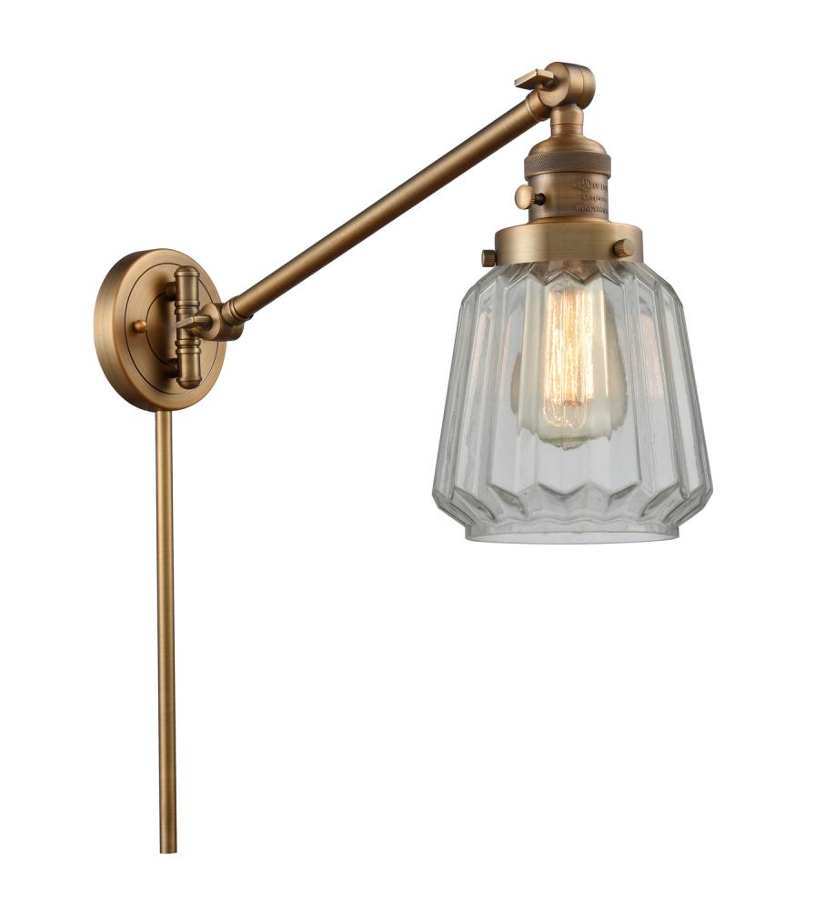 Chatham - 1 Light - 8 inch - Brushed Brass -Adjustable Swing Arm