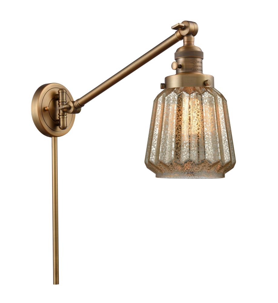 Chatham - 1 Light - 8 inch - Brushed Brass -Adjustable Swing Arm