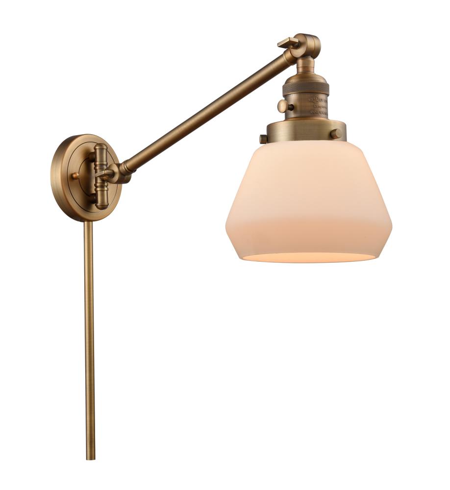 Fulton - 1 Light - 8 inch - Brushed Brass -Adjustable Swing Arm