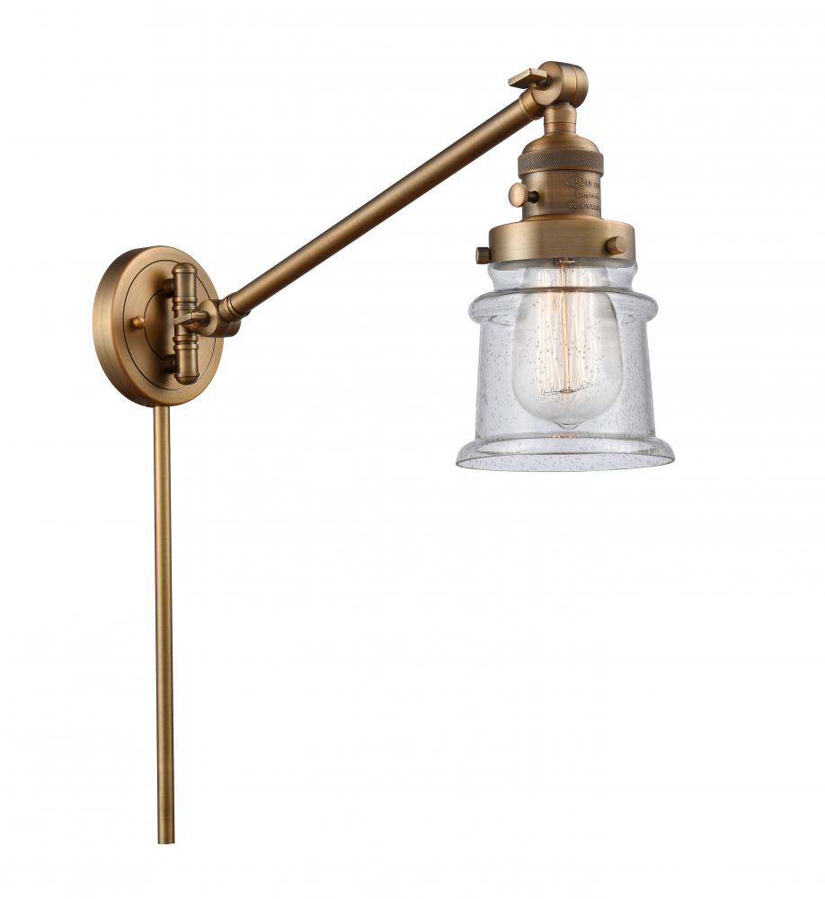 Canton - 1 Light - 8 inch - Brushed Brass -Adjustable Swing Arm