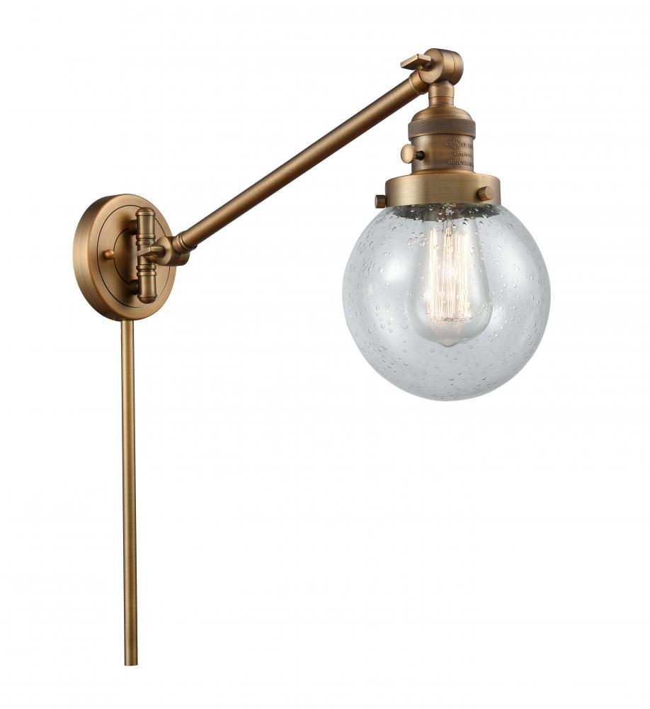 Beacon - 1 Light - 6 inch - Brushed Brass -Adjustable Swing Arm