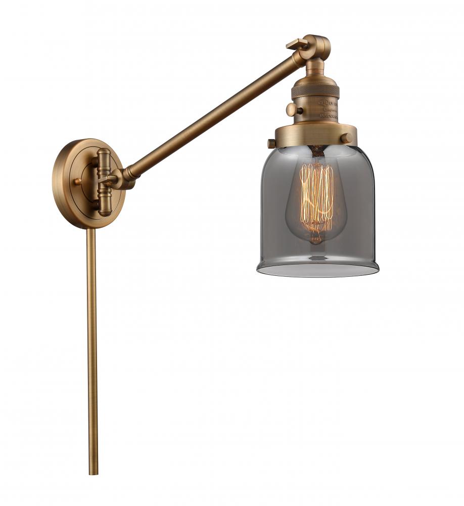Bell - 1 Light - 8 inch - Brushed Brass -Adjustable Swing Arm