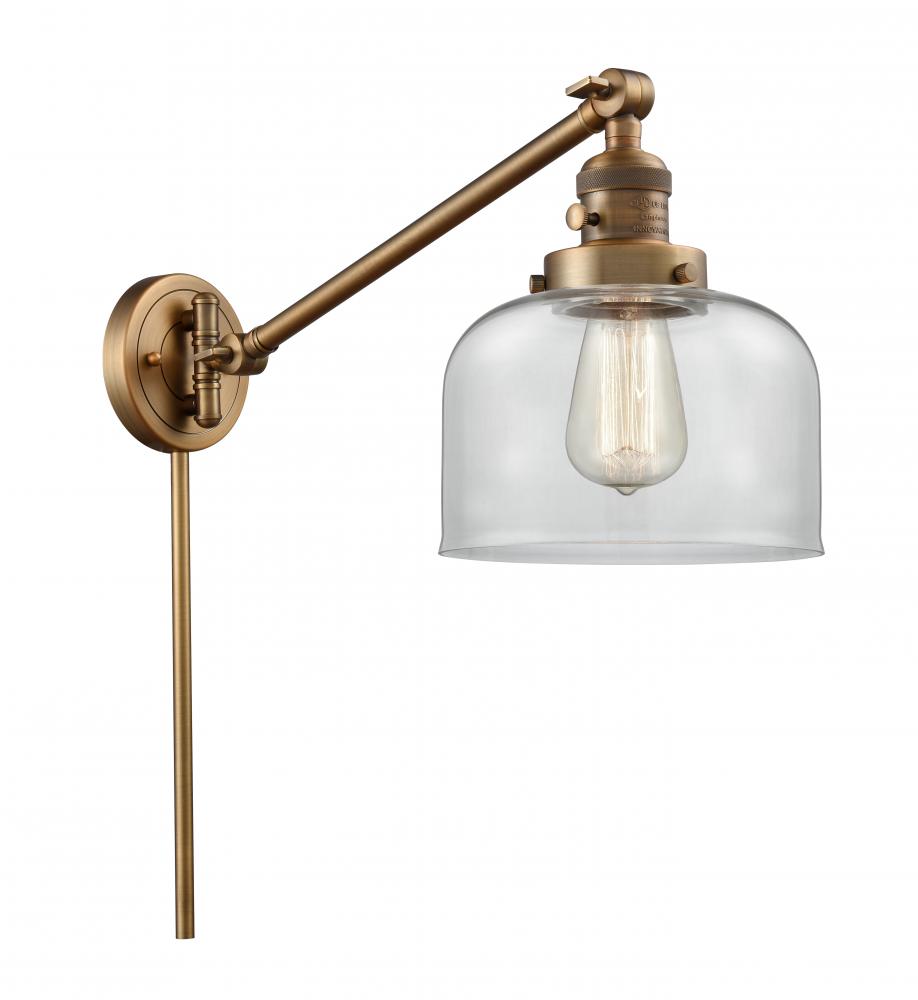 Bell - 1 Light - 8 inch - Brushed Brass -Adjustable Swing Arm
