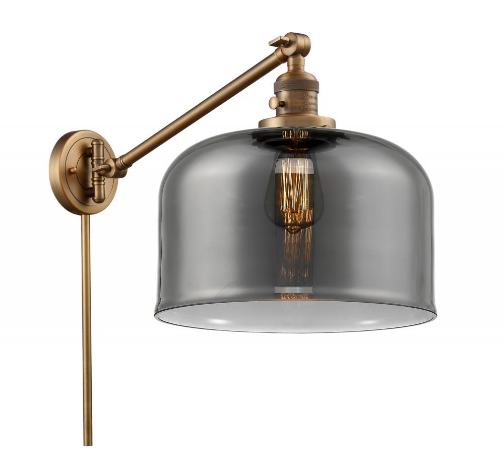 Bell - 1 Light - 12 inch - Brushed Brass -Adjustable Swing Arm