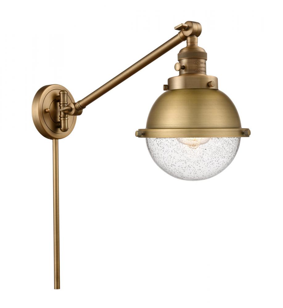 Hampden - 1 Light - 7 inch - Brushed Brass -Adjustable Swing Arm