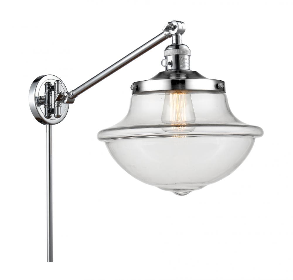 Oxford - 1 Light - 12 inch - Polished Chrome -Adjustable Swing Arm