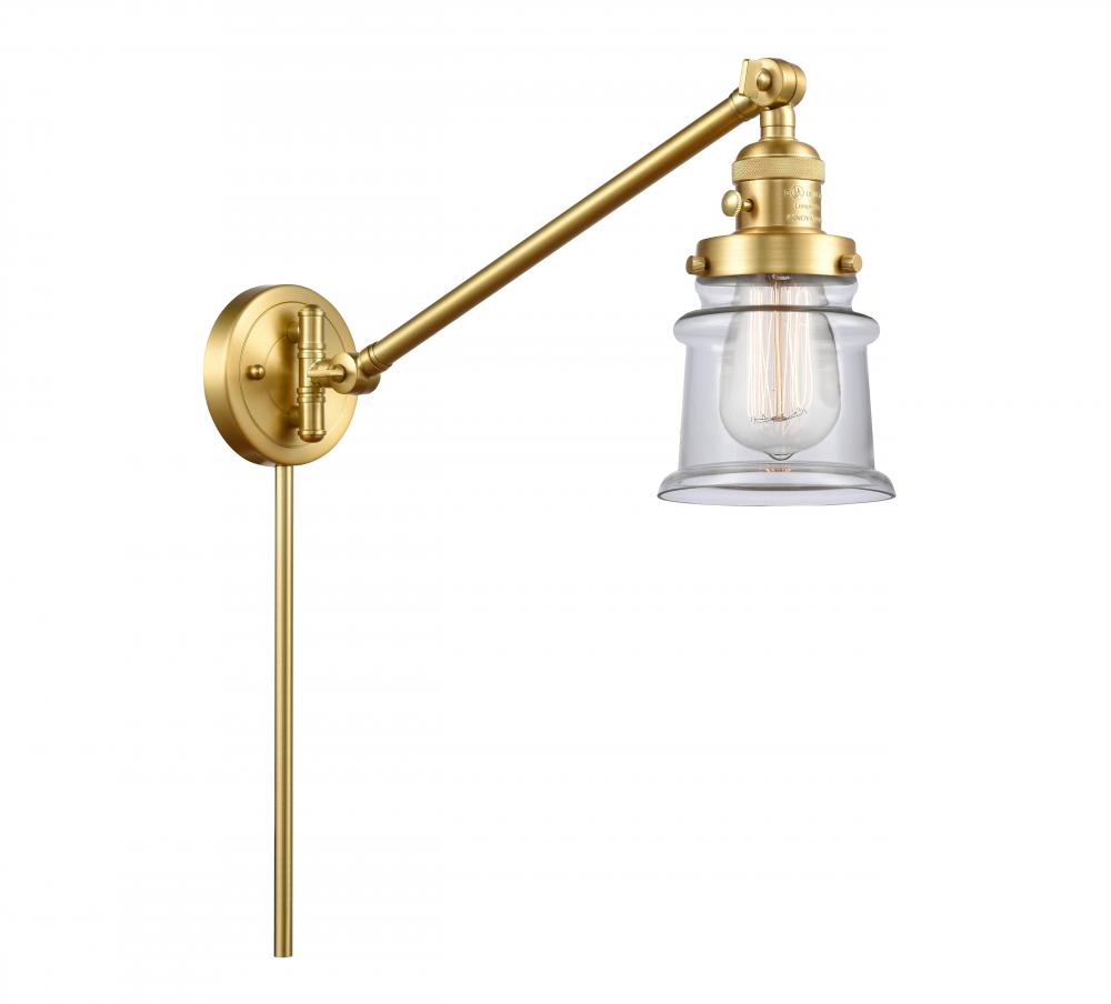 Canton - 1 Light - 8 inch - Satin Gold -Adjustable Swing Arm