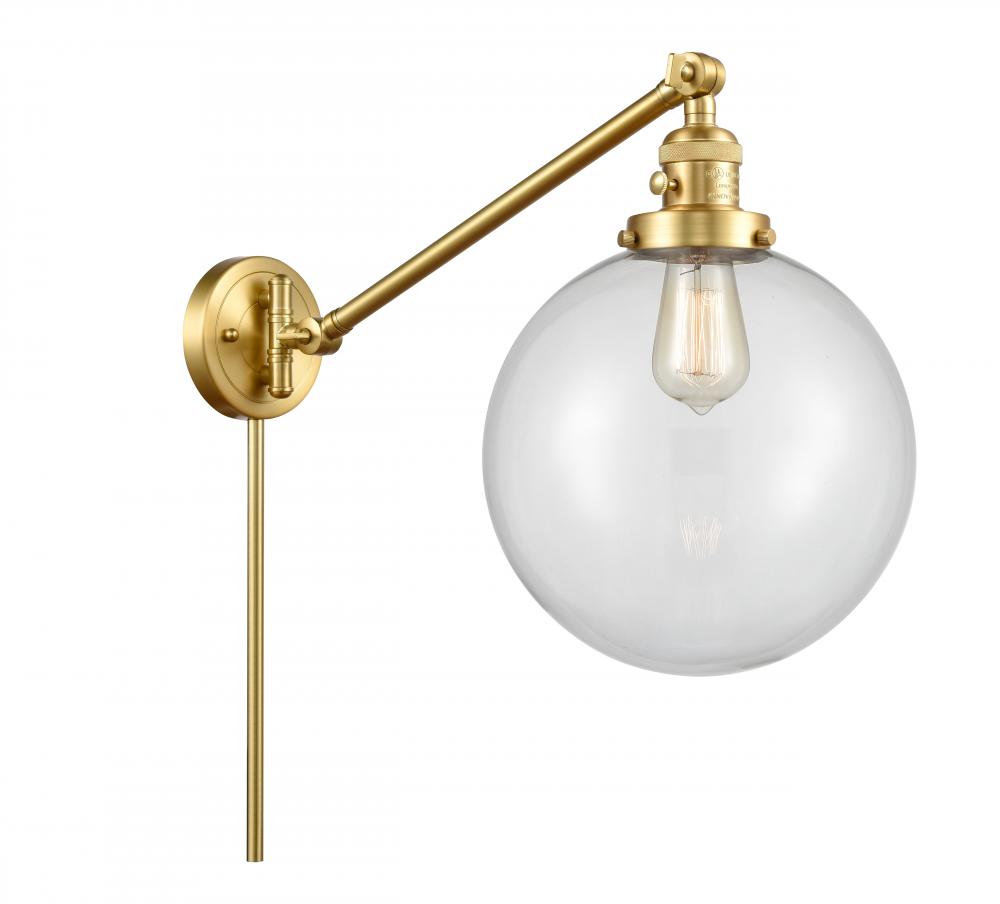 Beacon - 1 Light - 10 inch - Satin Gold -Adjustable Swing Arm