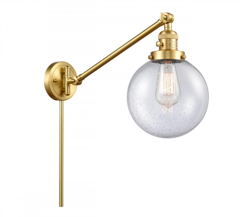 Beacon - 1 Light - 8 inch - Satin Gold -Adjustable Swing Arm
