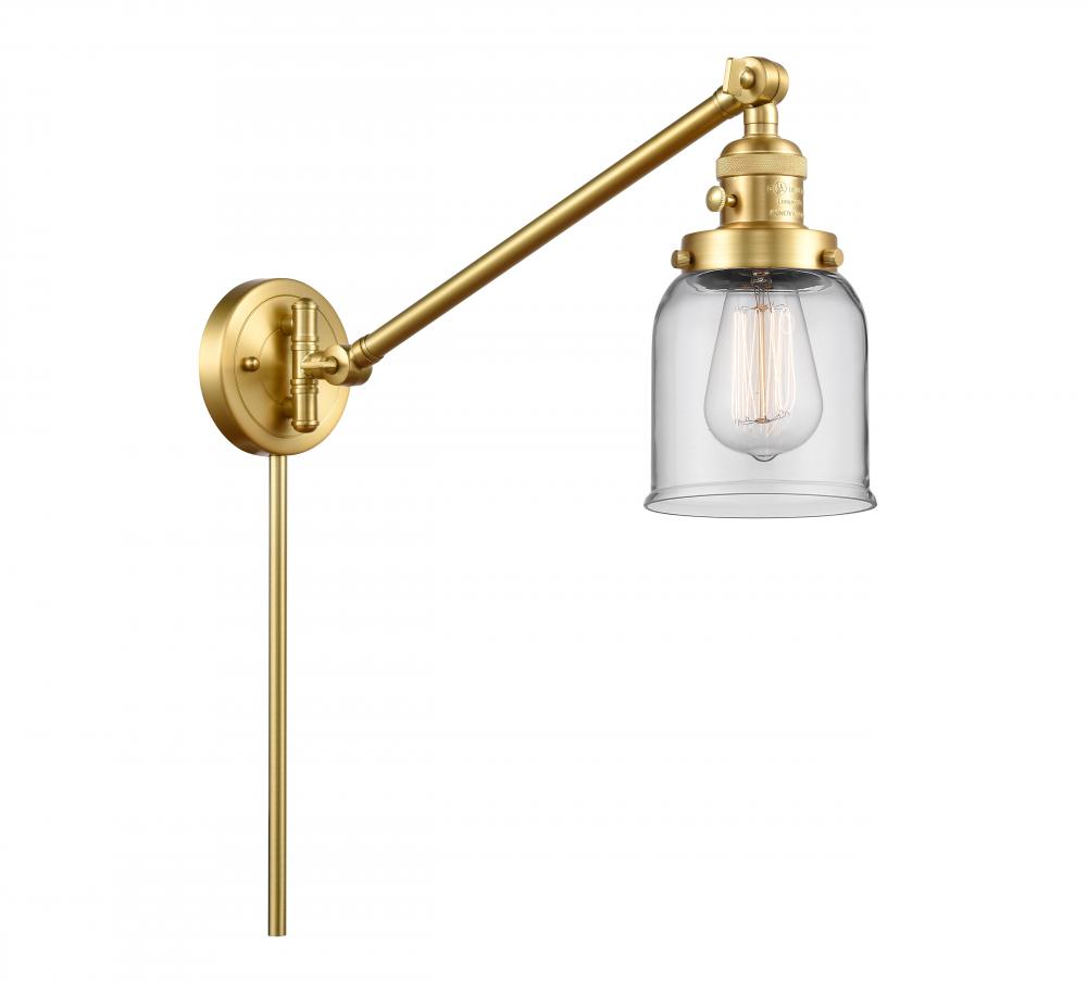 Bell - 1 Light - 8 inch - Satin Gold -Adjustable Swing Arm