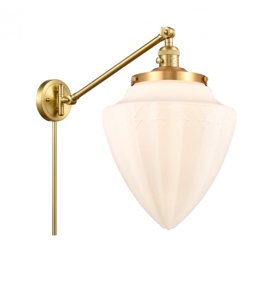 Bullet - 1 Light - 12 inch - Satin Gold -Adjustable Swing Arm