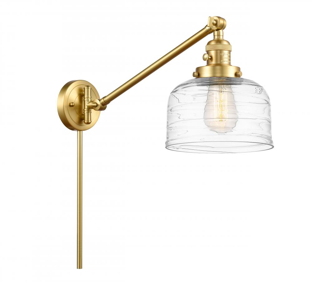 Bell - 1 Light - 8 inch - Satin Gold -Adjustable Swing Arm