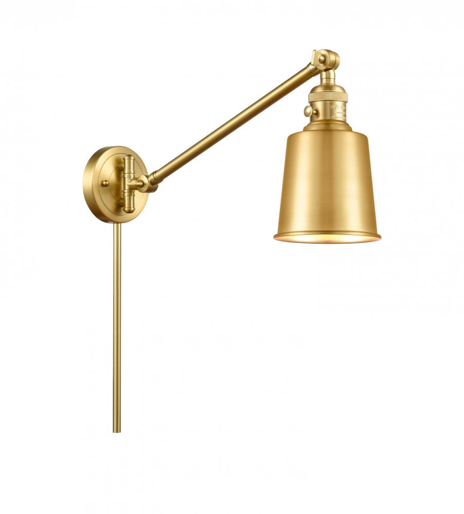 Addison - 1 Light - 8 inch - Satin Gold -Adjustable Swing Arm