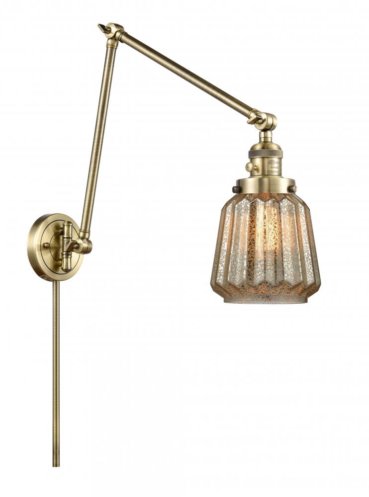 Chatham - 1 Light - 8 inch - Antique Brass -Adjustable Swing Arm