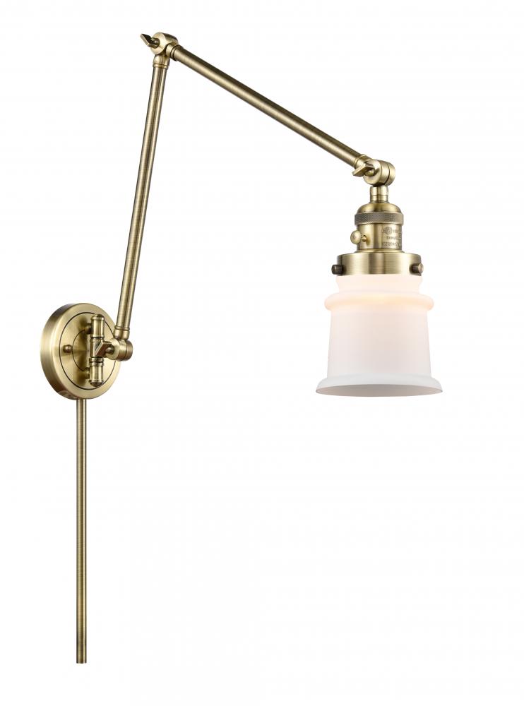 Canton - 1 Light - 8 inch - Antique Brass -Adjustable Swing Arm