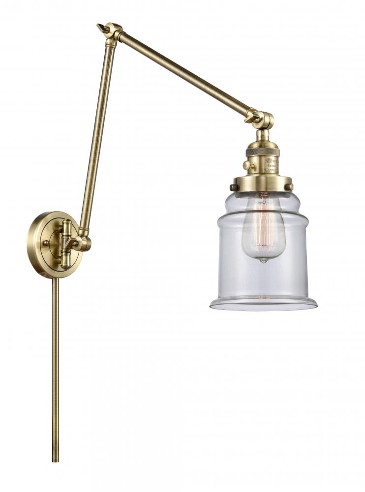 Canton - 1 Light - 6 inch - Antique Brass -Adjustable Swing Arm