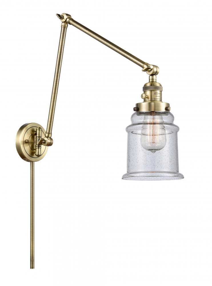 Canton - 1 Light - 6 inch - Antique Brass -Adjustable Swing Arm