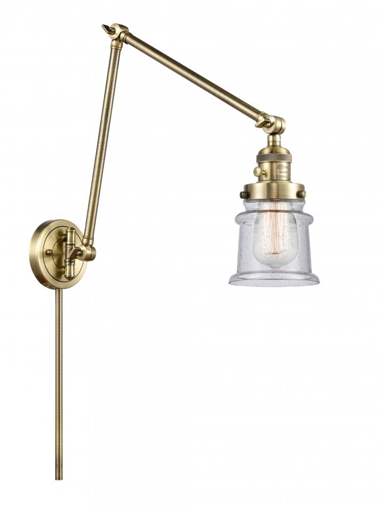 Canton - 1 Light - 8 inch - Antique Brass -Adjustable Swing Arm