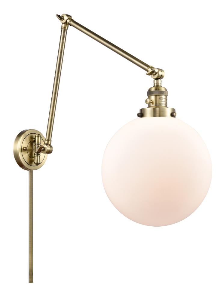 Beacon - 1 Light - 10 inch - Antique Brass -Adjustable Swing Arm