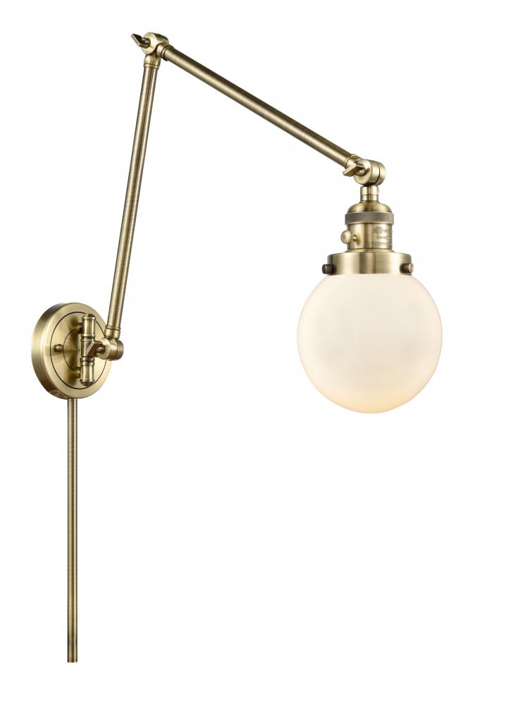 Beacon - 1 Light - 6 inch - Antique Brass -Adjustable Swing Arm