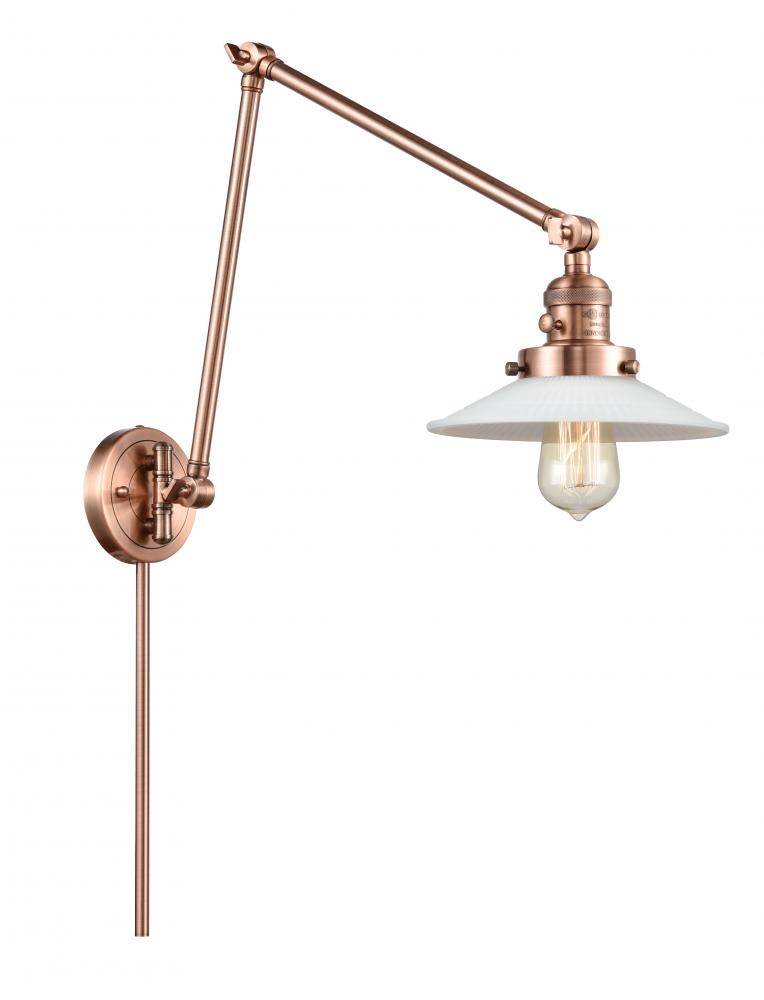 Halophane - 1 Light - 9 inch - Antique Copper -Adjustable Swing Arm