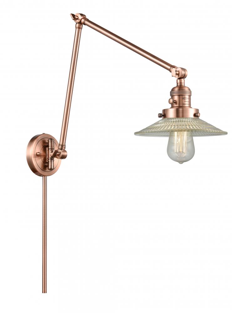 Halophane - 1 Light - 9 inch - Antique Copper -Adjustable Swing Arm
