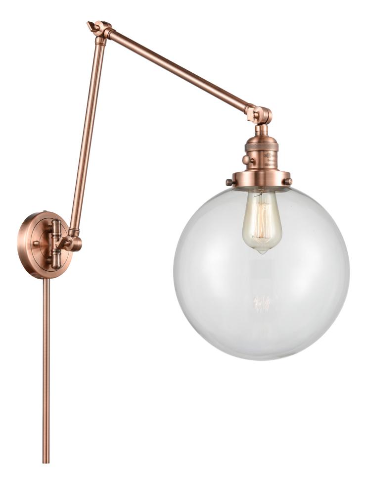 Beacon - 1 Light - 10 inch - Antique Copper -Adjustable Swing Arm