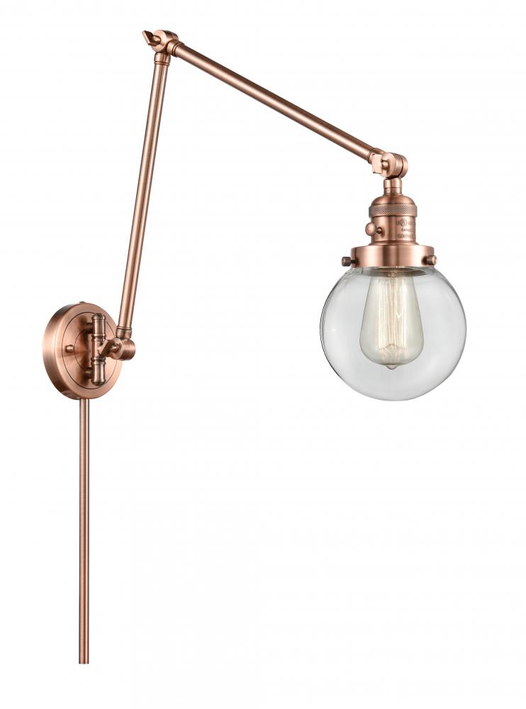 Beacon - 1 Light - 6 inch - Antique Copper -Adjustable Swing Arm