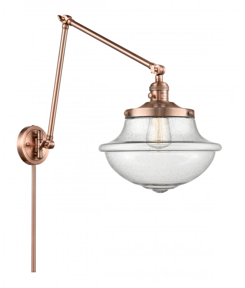 Oxford - 1 Light - 12 inch - Antique Copper -Adjustable Swing Arm