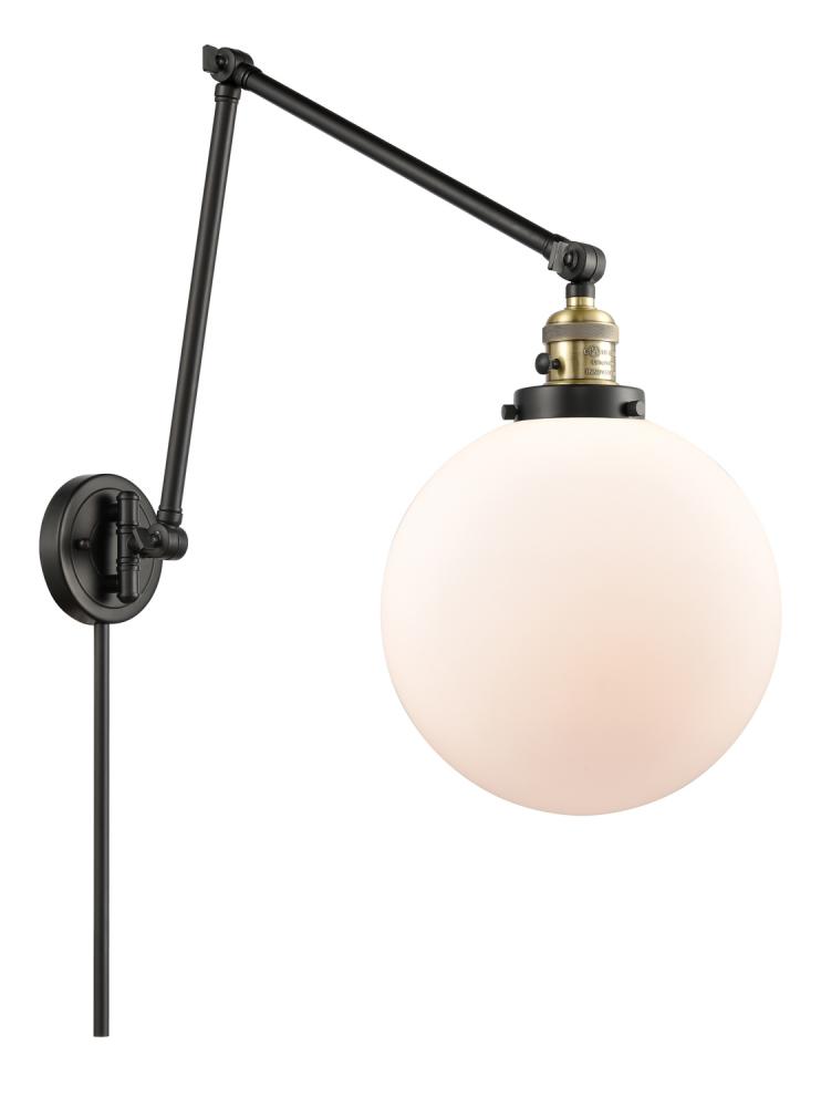 Beacon - 1 Light - 10 inch - Black Antique Brass -Adjustable Swing Arm