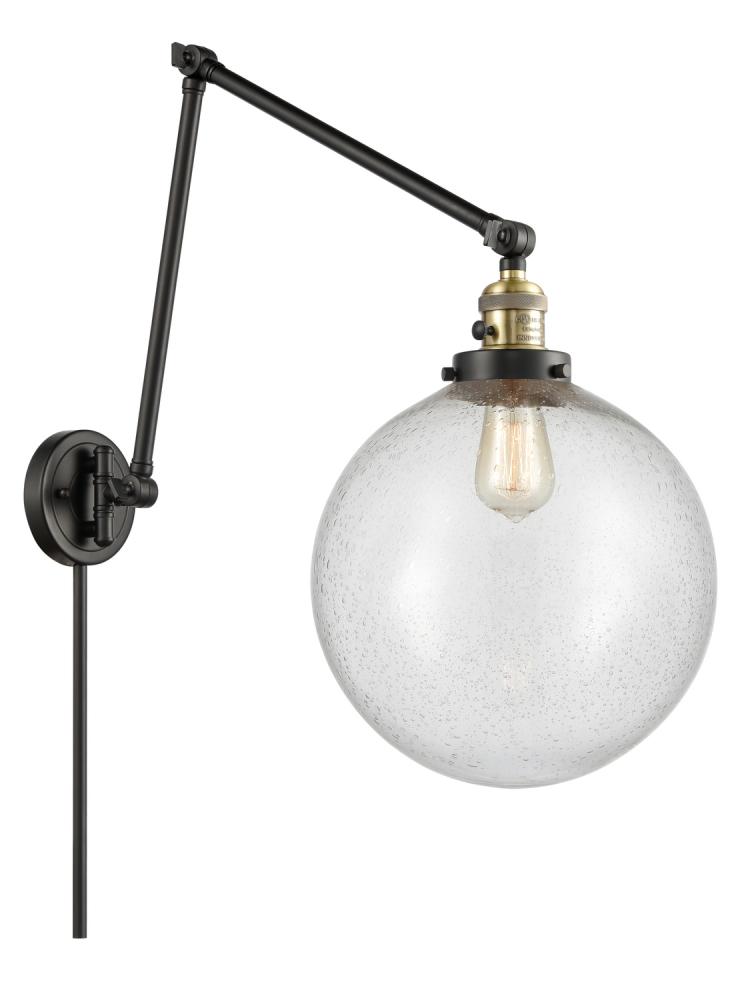 Beacon - 1 Light - 12 inch - Black Antique Brass -Adjustable Swing Arm