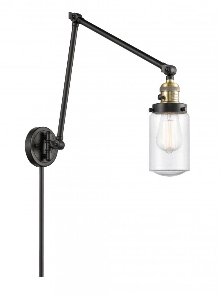 Dover - 1 Light - 5 inch - Black Antique Brass -Adjustable Swing Arm