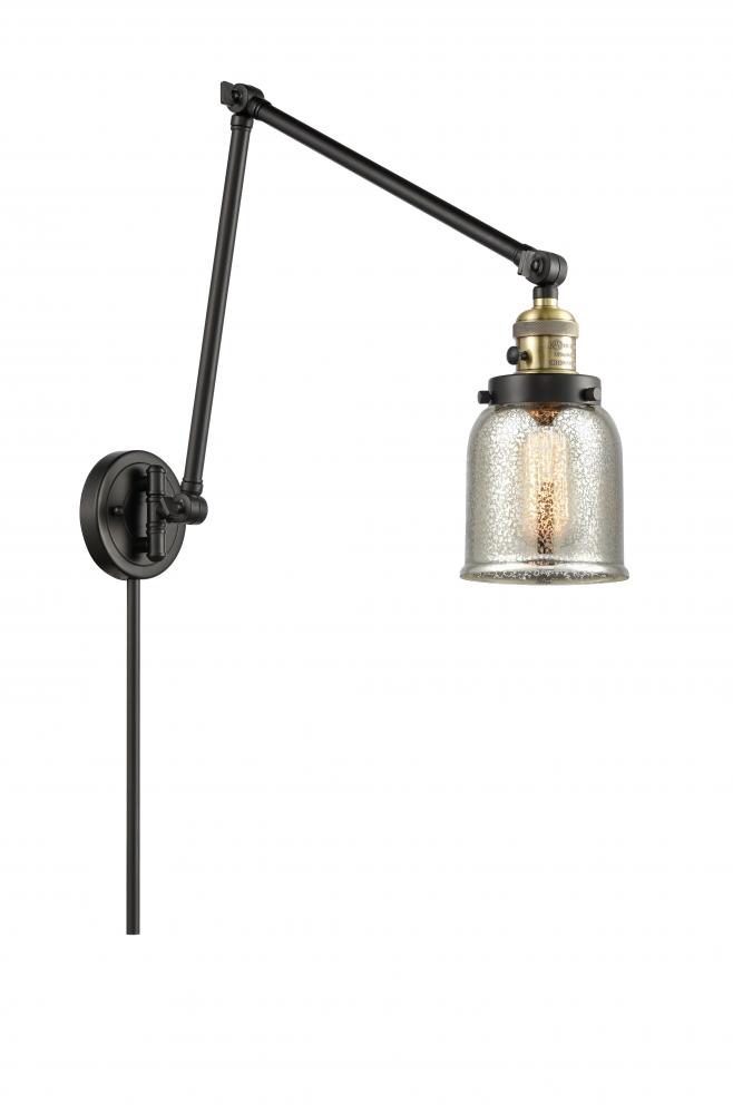 Bell - 1 Light - 8 inch - Black Antique Brass -Adjustable Swing Arm