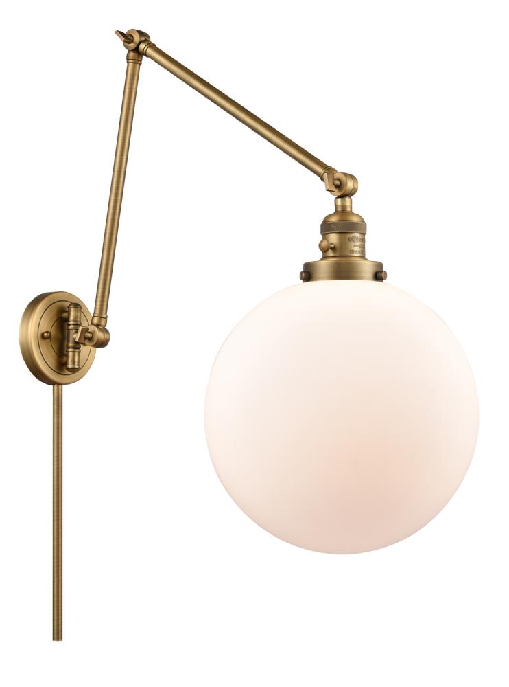 Beacon - 1 Light - 12 inch - Brushed Brass -Adjustable Swing Arm