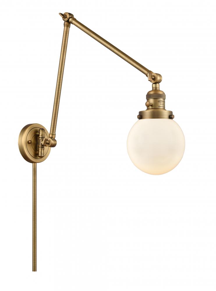 Beacon - 1 Light - 6 inch - Brushed Brass -Adjustable Swing Arm