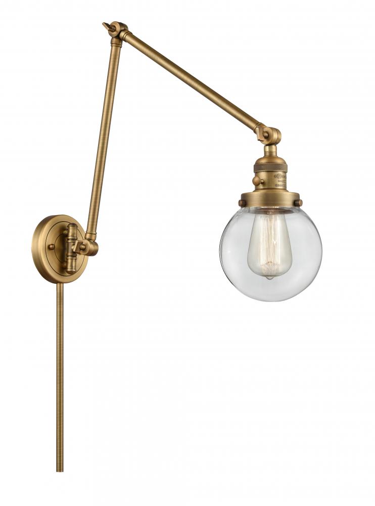 Beacon - 1 Light - 6 inch - Brushed Brass -Adjustable Swing Arm