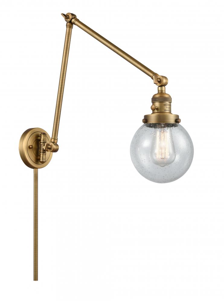 Beacon - 1 Light - 6 inch - Brushed Brass -Adjustable Swing Arm