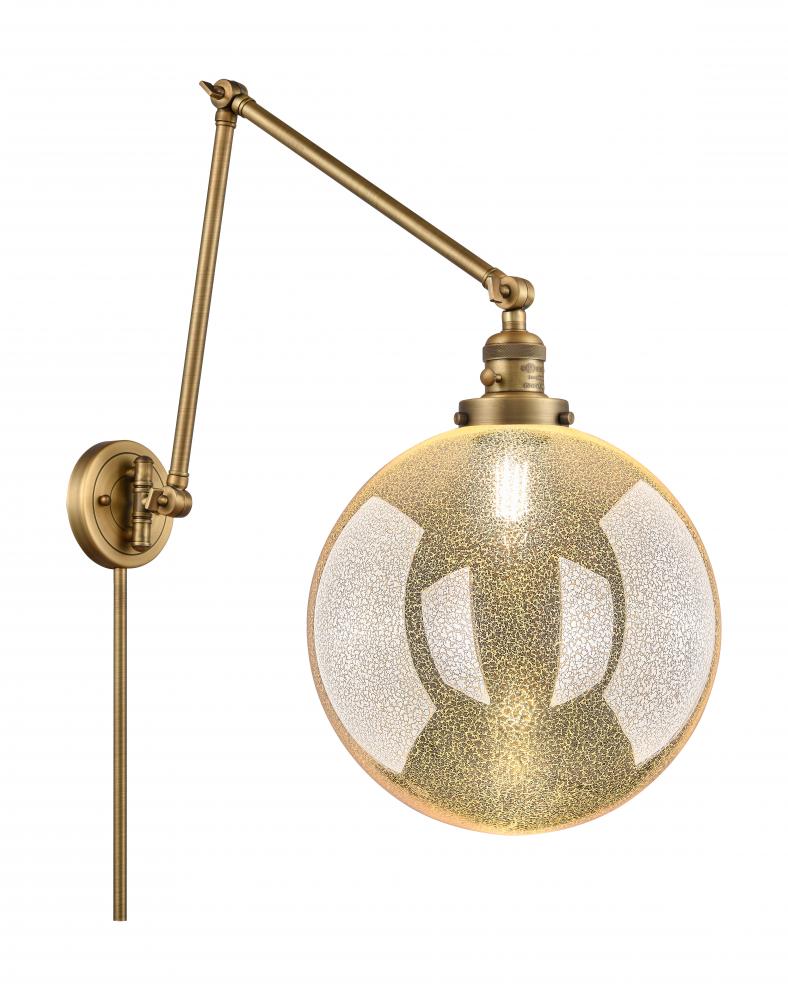 Beacon - 1 Light - 12 inch - Brushed Brass -Adjustable Swing Arm