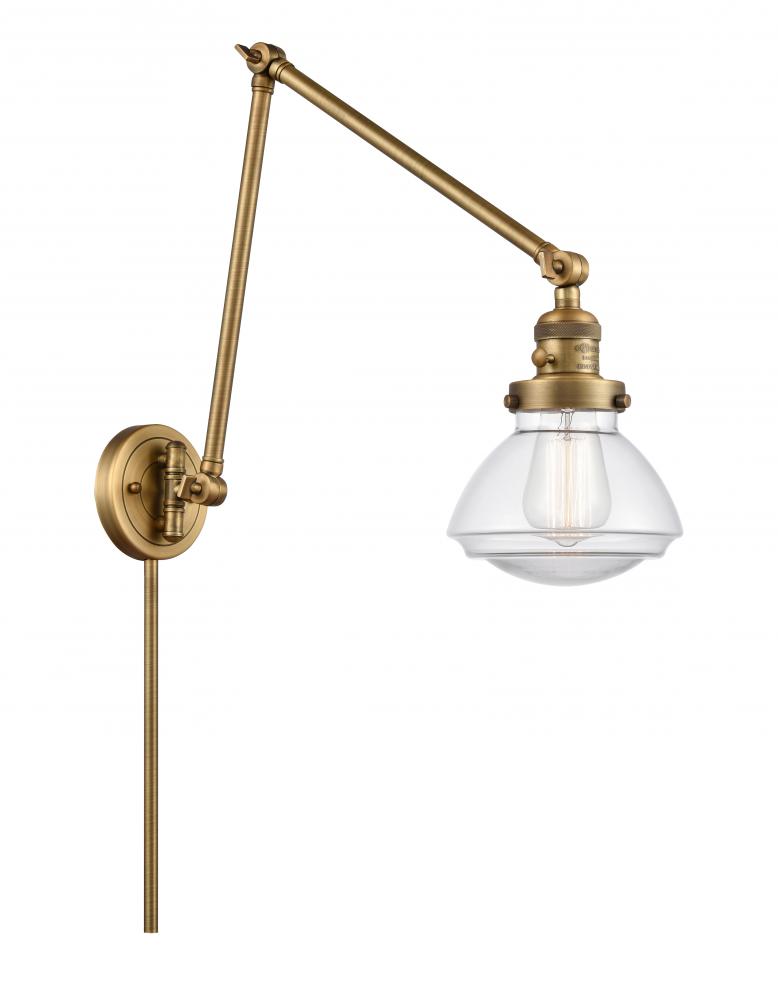 Olean - 1 Light - 9 inch - Brushed Brass -Adjustable Swing Arm