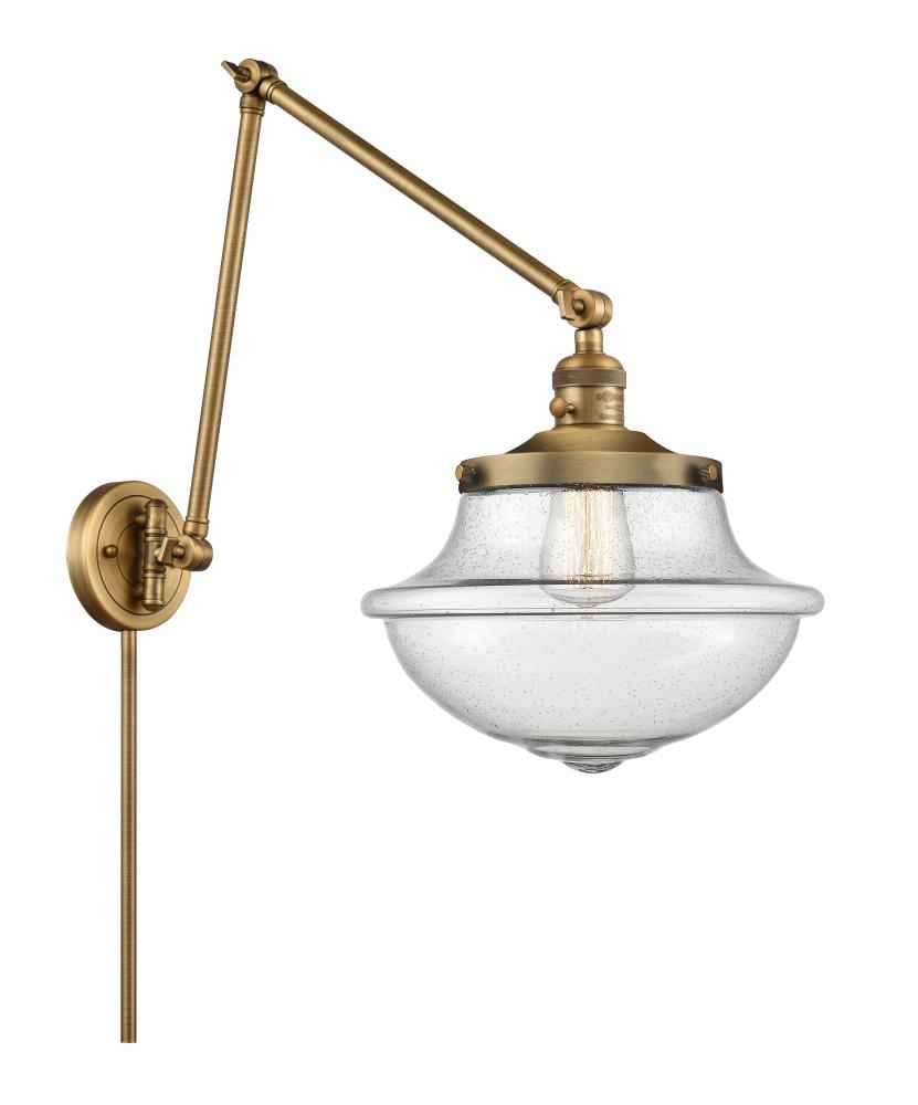 Oxford - 1 Light - 12 inch - Brushed Brass -Adjustable Swing Arm