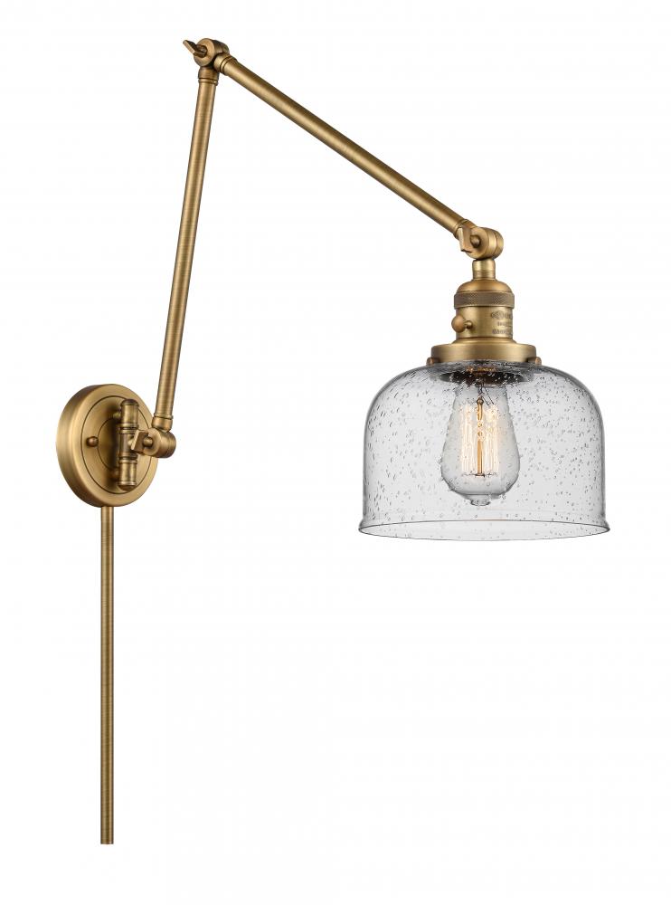 Bell - 1 Light - 8 inch - Brushed Brass -Adjustable Swing Arm