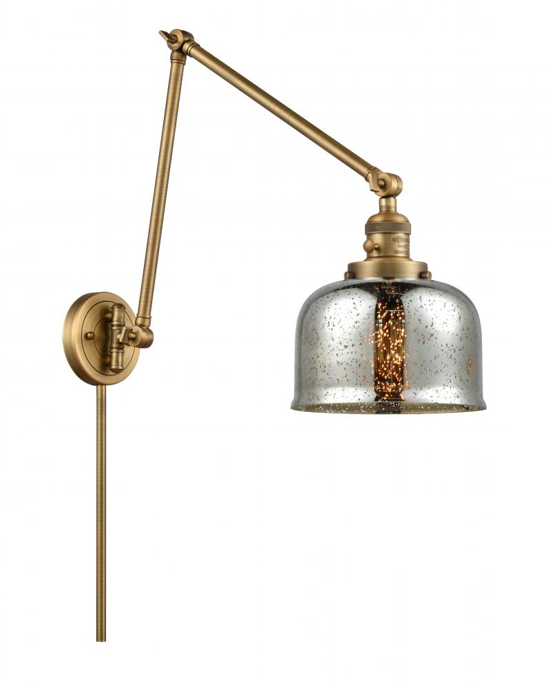 Bell - 1 Light - 8 inch - Brushed Brass -Adjustable Swing Arm