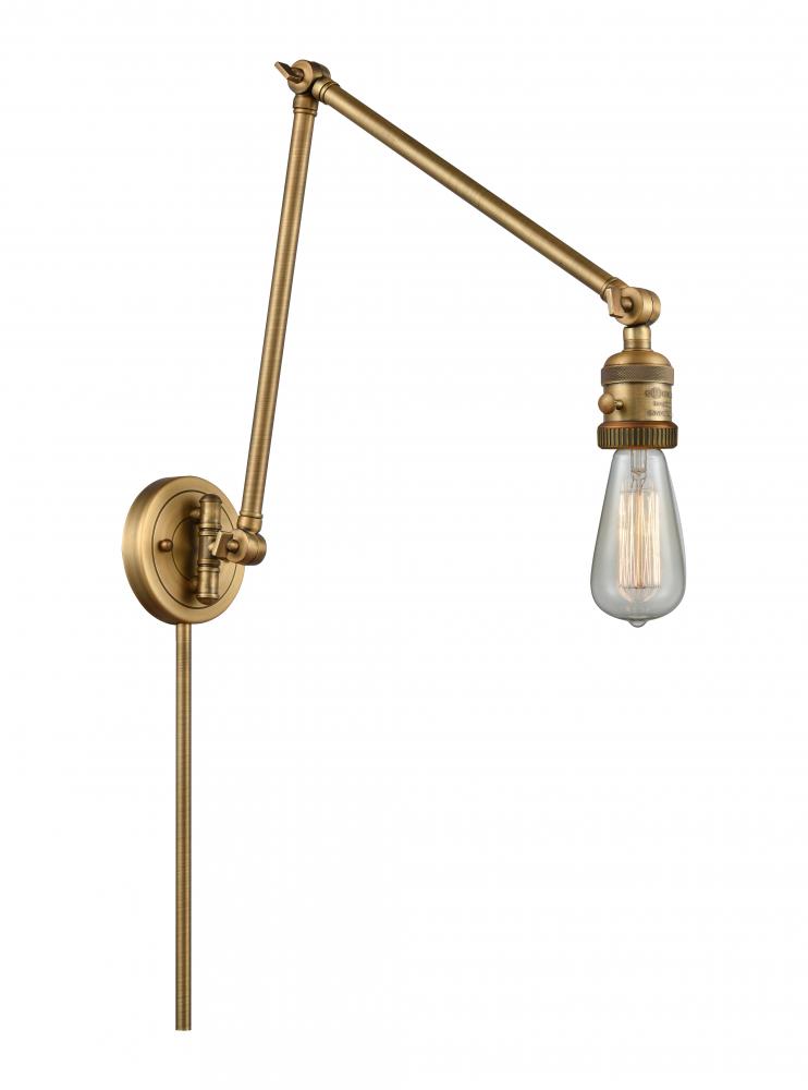 Bare Bulb - 1 Light - 5 inch - Brushed Brass -Adjustable Swing Arm